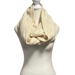 Celeste One Size Wool Cashmere Infinity Scarf Cream